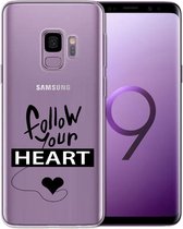 Samsung Galaxy S9 transparant siliconen hoesje - Follow your heart
