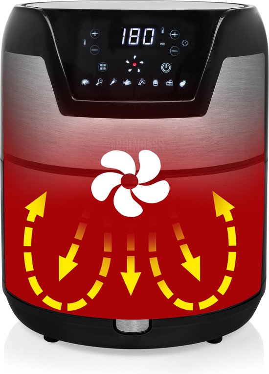Princess 182026 Digitale Aerofryer XXL - Heteluchtfriteuse - Inhoud 4.5 liter