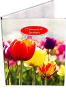 Notecards Spring Flowers - 12 Blanco notecards met envelop