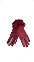 Spandex Dames Handschoenen - Bordeauxrood - Touchscreen