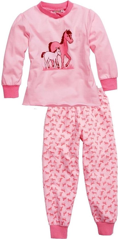 Dankzegging Vegen Wijzerplaat Playshoes Pyjama Paarden Roze Meisjes Maat 128 | bol.com