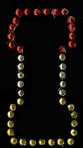 Niiniix Oeteldonk strass applicatie alfabet rood, wit, geel 4cm hoog open letter I
