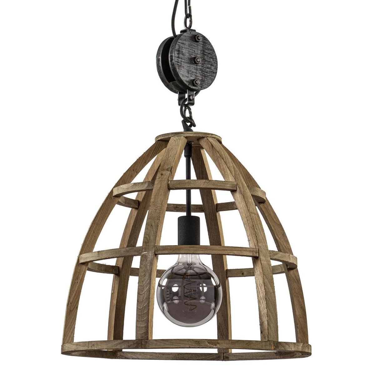 Brilliant Landelijke hanglamp Matrix 47 cm hout | bol