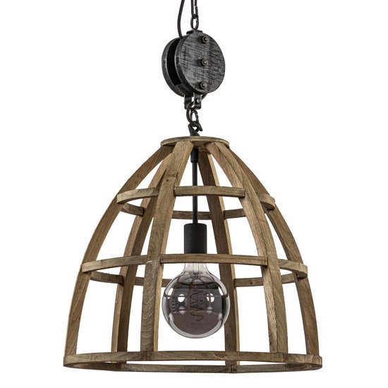 Brilliant Landelijke hanglamp Matrix 47 cm hout