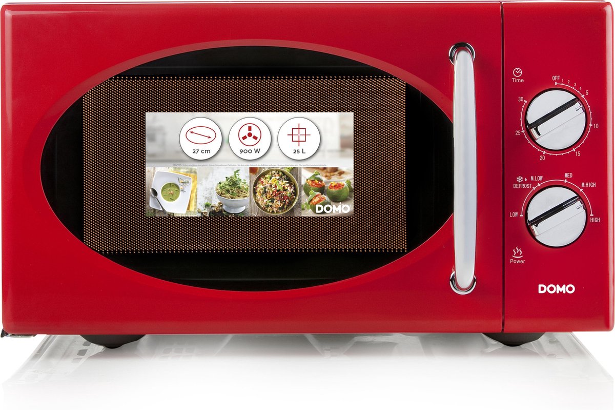 Domo DO2925 - Solo Magnetron - Retro - Rood