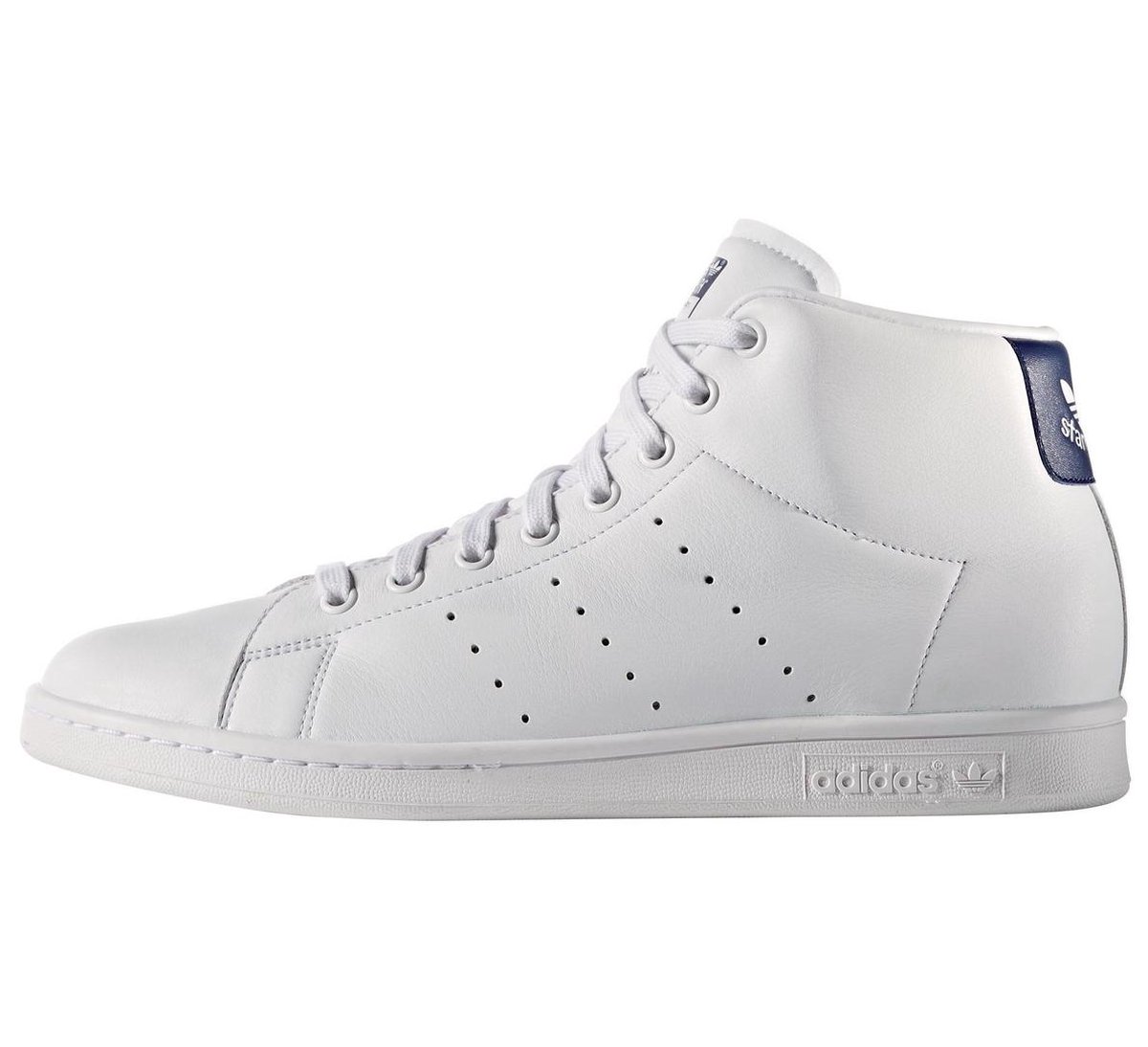 adidas Stan Smith Mid Sneakers - Maat 36 2/3 - Mannen - wit/blauw | bol.com