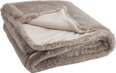 J-Line Plaid Cutie - Fleece Deken – Polyester – 180x130 cm – Muisgrijs