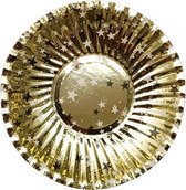 Oliebol bordjes goud 8 stuks 10 cm | Oud en Nieuw | Kerst |
