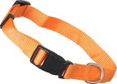 scarlet pet | Hondenhalsband "Universal" met kliksluiting en lengteverstelling; verschillende kleuren en maten; robuust nylon. Oranje (L) 32-49 x 2.5 cm