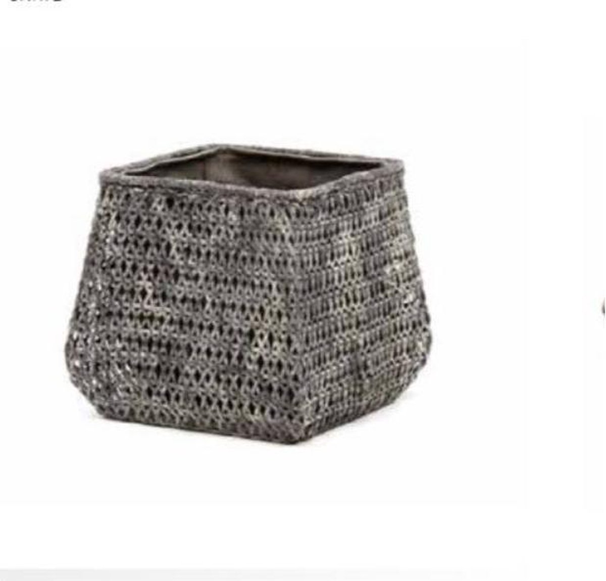DBT Mand-Plantenbak Grijs-Zwart L 38 cm B 38 cm H 35 cm