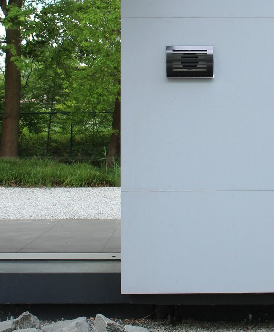Grille de soufflage et d'extraction en saillie Ø 160 mm noire (RAL7021) avec filet à mailles grossières