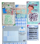 Joycrafts Dendennis -  Baby Boy set met stansmallen, papier en een stempel 1000/0056