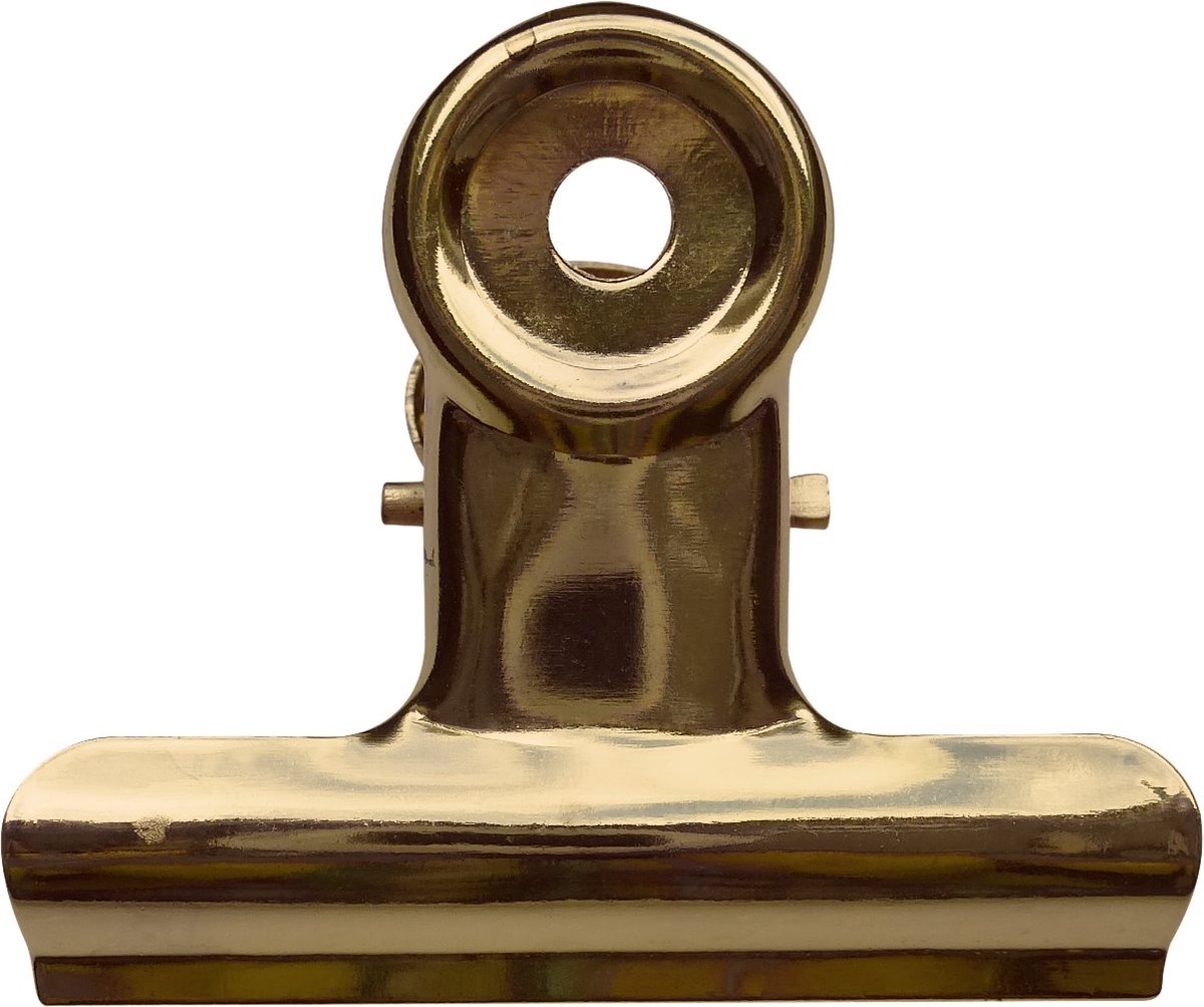 LPC Papierklem Bulldog clip goud - 19 mm -30 stuks