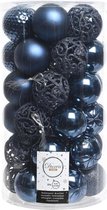 Decoris kerstballenset - 37 stuks - 6cm - kunststof