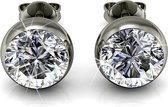 Dammade oorbellen - Swarovski Kristal - Zilverkleurig - Dames - Moscow
