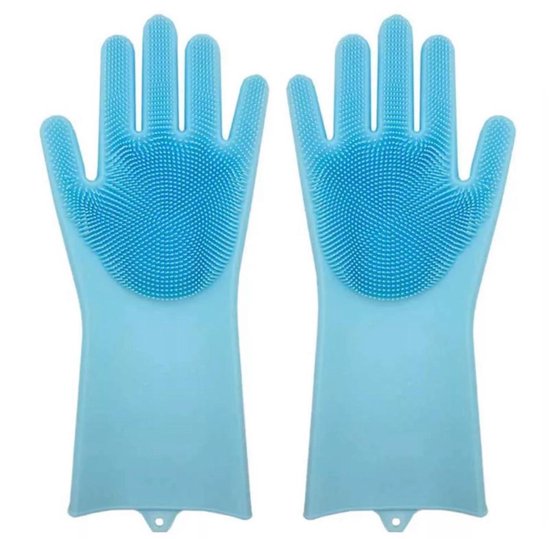 Vernederen Ijveraar String string Magic siliconen schoonmaak handschoenen met ingebouwde borstels -  multi-functionele... | bol.com