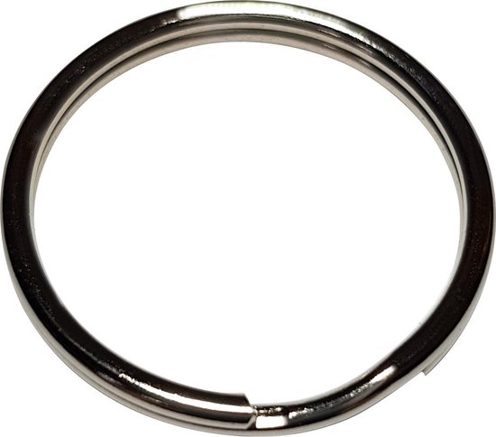 Split Porte-clés Anneaux, 1.2x15mm Rond Plat Haiti