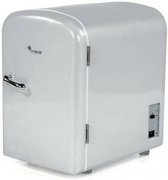 Cristal Mini Koelkast Grijs Koelbox 4L Auto Adapter en netstroom