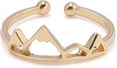 24/7 Jewelry Collection Berg Ring Verstelbaar - Verstelbare Ring - Goudkleurig