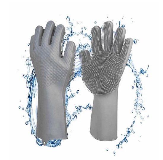 merk regiment Paard Magic siliconen schoonmaak handschoenen met ingebouwde borstels -  multi-functionele... | bol.com