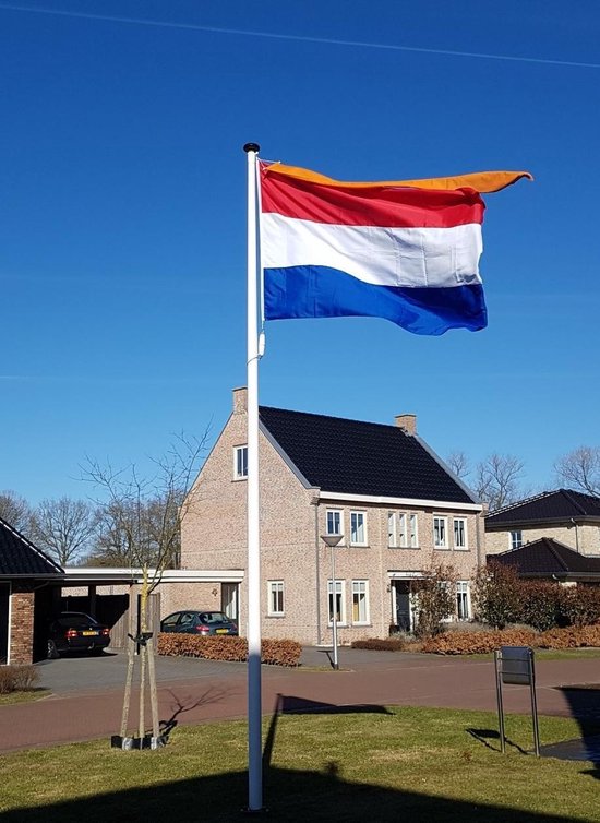 Adelaide Lauw Boek Polyester vlaggenmast 6 m.+ NL vlag+oranje wimpel! Topaanbieding! | bol.com