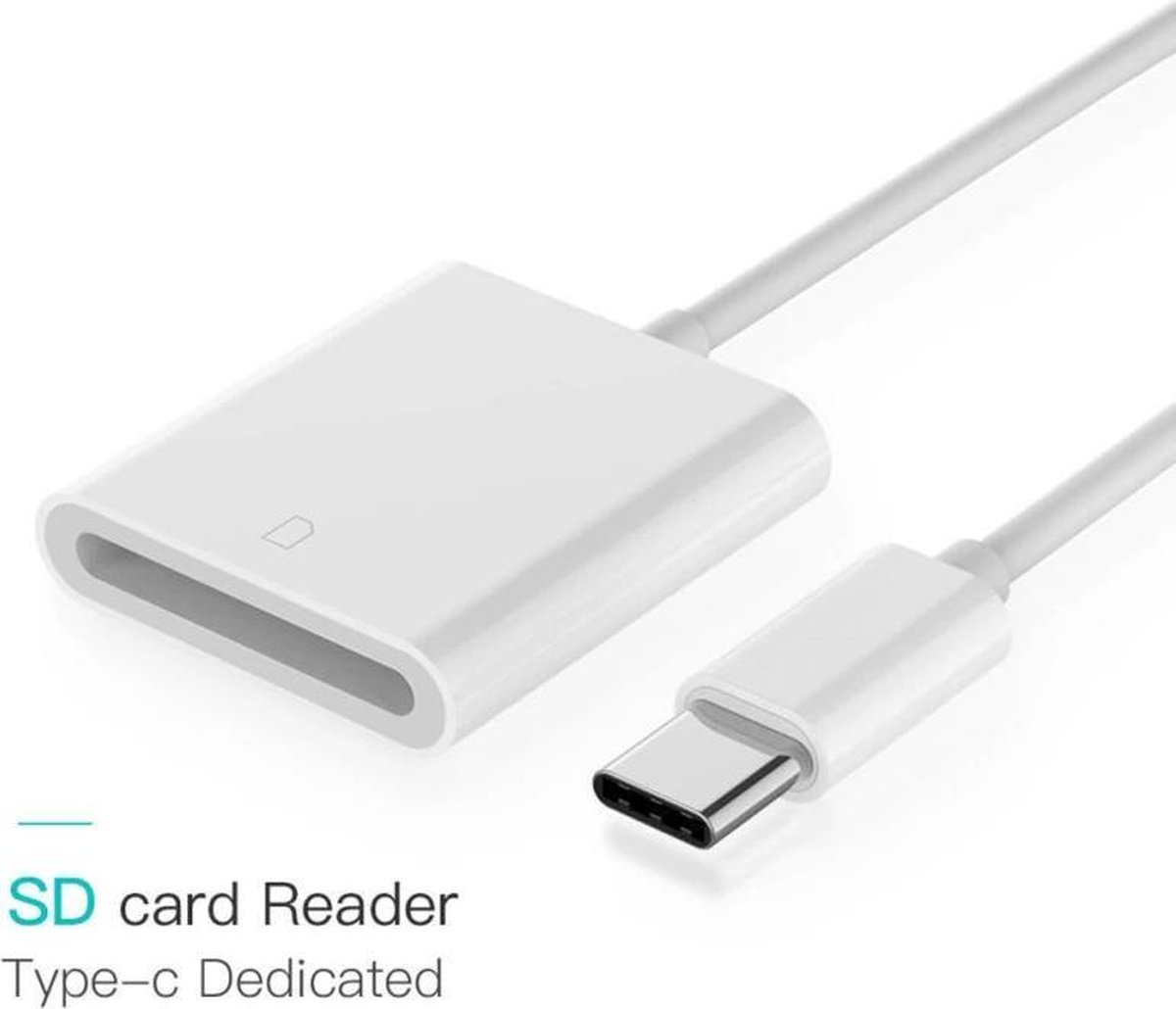 SD kaartlezer USB-C voor iPad pro (2018) - MacBook en Samsung Galaxy - SD kaartlezer USB-C Voor IOS – Wit