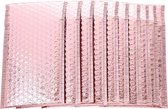 50 stuks luxe luchtkussen enveloppen roze metallic 25 x 15 cm