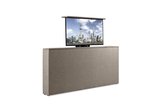 Beddenleeuw TV-Lift in Voetbord - Max. 43 inch TV - 160x86x21 - Lederlook Taupe