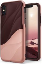Luxe Back cover voor Apple iPhone X - iPhone XS - Rosé Gold - Shockproof - 2 in 1 PC Hard & TPU