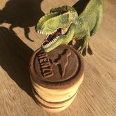 Gepersonaliseerde koekstempel met dinosaurus/T-rex