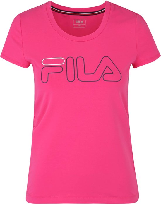 Heel boos procedure Michelangelo Fila Reni shirt dames roze/logo | bol.com