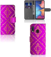 Geschikt voor Samsung Galaxy A20e Wallet Case Barok Roze