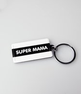 "Sleutelhanger Black&White "Super Mama"