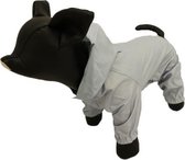 Honden regenpak licht blauw - XXS ( rug lengte 16 cm, borst omvang 27 cm, nek omvang 25 cm )