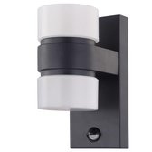 EGLO Atollari Wandlamp voor buiten - LED - IP44 - 2 Lichts - Antraciet - Wit