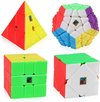 Afbeelding van het spelletje Speed Cube – Pyraminx, Skewb, Square-1, Megaminx – 4 In 1 Bundel - Stickerless