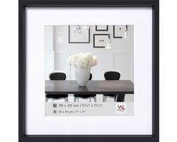 Walther Steel Style - Kunststof lijst - Fotoformaat 30x30cm - Zwart