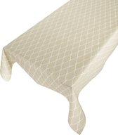 Tafelzeil Mayor Beige -  140 x 500 cm - Beige tafellaken - Tafelkleed plastic - Voor buiten en binnen - Verschillende maten - Geleverd in een koker