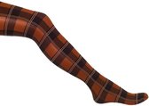 Bonnie Doon - Dames - Fashionable Checks Tights - Red Earth - maat 36/38