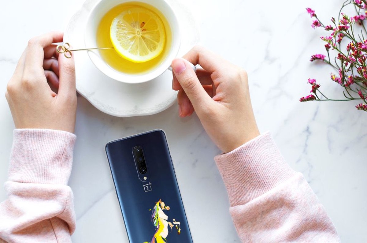 OnePlus 7 Pro Telefoonhoesje met Naam Horse Color