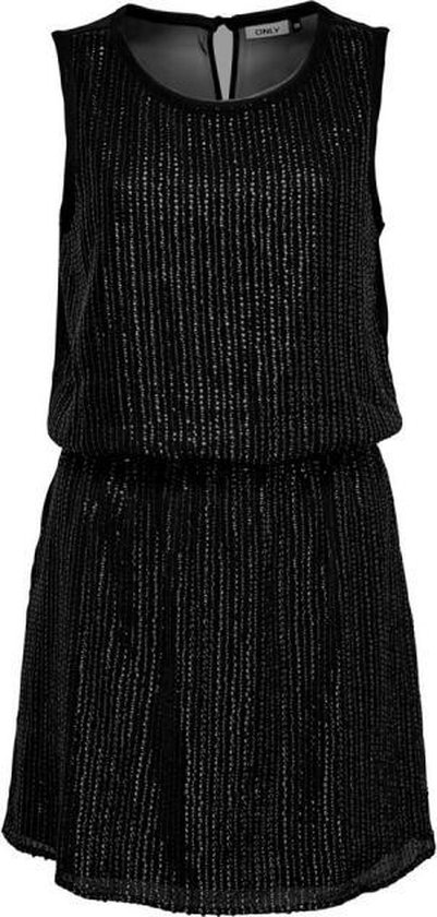 uitglijden officieel Componist Only zwart jurkje met pailletten - Maat 36 | bol.com