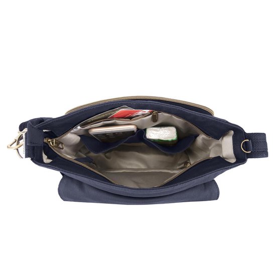 Travelon Unisex anti-diefstal klassieke kleine oost/west crossbody, Paars, Eén maat