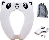 Wc verkleiner opvouwbaar - Licht en Compact Reis-Formaat WC Bril - Toilet trainer voor peuters onderweg - Panda Wit