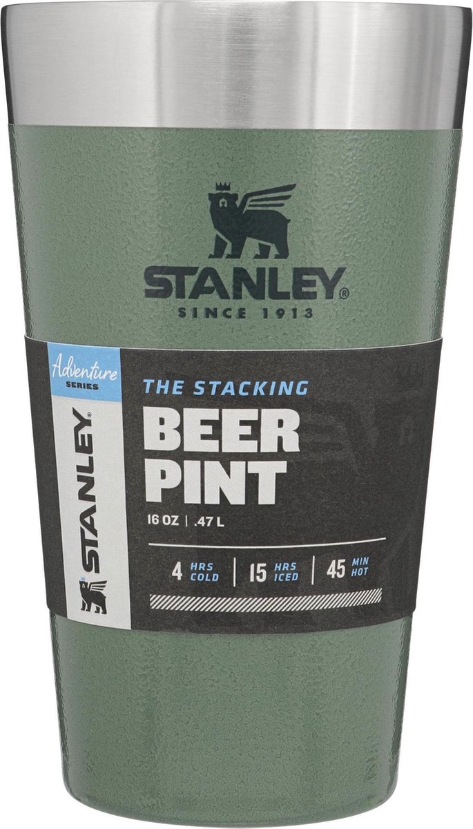 Stanley ADVENTURE STACKING BEER PINT 16oz/470ml Hammertone Green