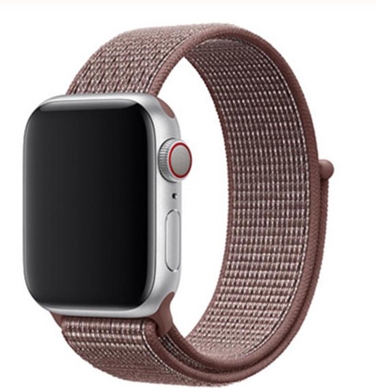 Nylon Sport Loop Bandje - Mauve/Donkerroze - Geschikt voor Apple Watch -  42/44 mm | bol.com