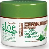 Natuurlijke body butter Kokosnoot en 100% organic Aloë vera – Aloe Treasures 200ml