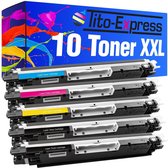 PlatinumSerie 10x toner cartridge alternatief voor HP CE310A-CE313A