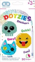 Diamond painting Stickers - Kinderen/Volwassenen - DTZ12.018 Diamond Dotz® - Emoji - Ronde steentjes - Volledig pakket