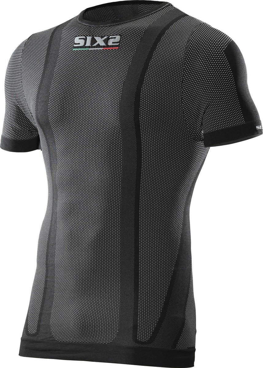 SIXS CLASSIC CARBON / Zweethemd korte mouw zwart-S