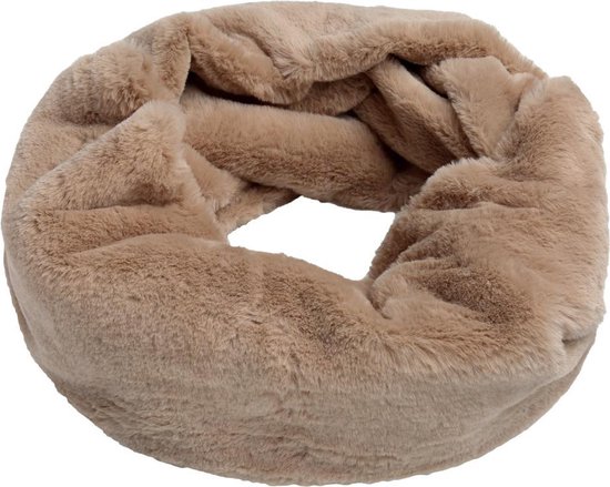 Faux fur col sjaal Furry Loop|Beige|Tube shawl|col sjaal|Nep bont | bol.com